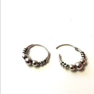 Sterling silver hoop earrings